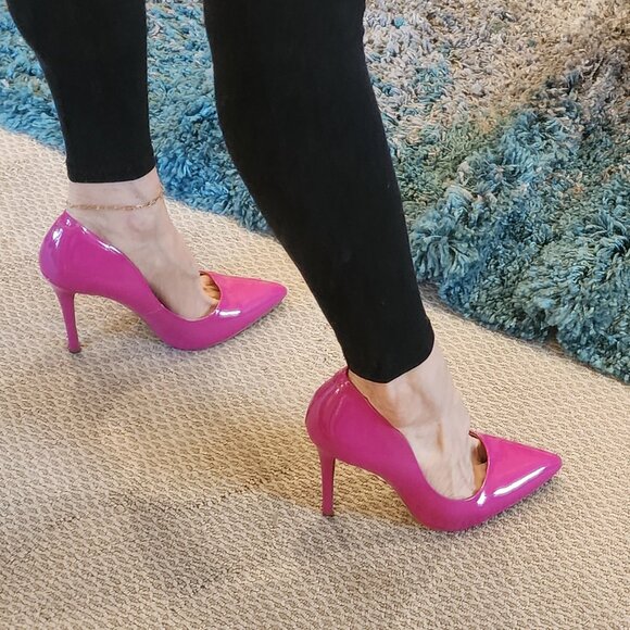 Steve Madden Shoes - Steve Madden Hot Pink Patent Pointed Toe Stiletto Pumps